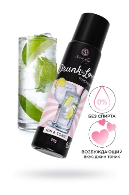 Съедобный массажный гель для сосков и интимных зон Secret Play - вкус джин тоника
