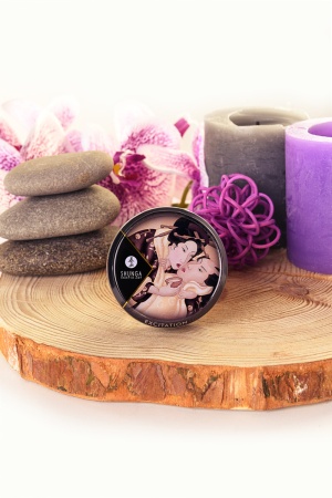 Ароматическая свеча и массажное масло Shunga – 2 в 1 – Шоколад