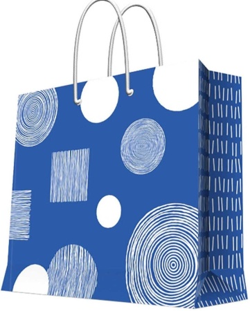 Пакет подарочный "Кружочки" (средний)