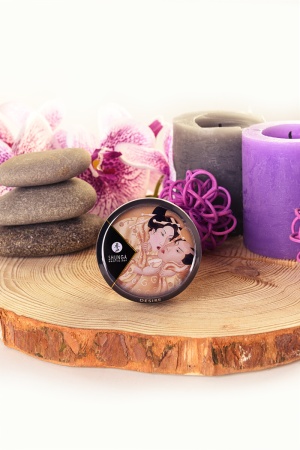 Ароматическая свеча и массажное масло Shunga – 2 в 1 – Ваниль