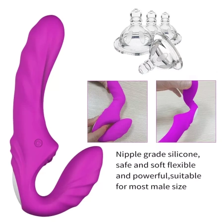 Женский страпон с вибрацией Melo - 2 мотора