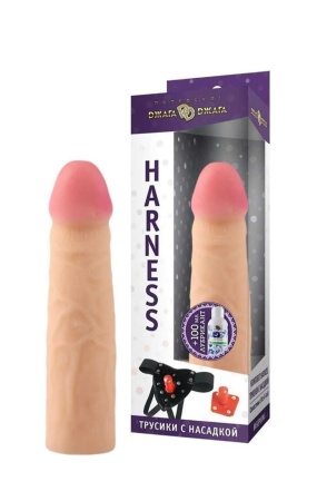 Страпон – трусики и реалистичная насадка + лубрикант 100 мл в подарок №67