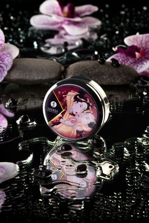 Ароматическая свеча и массажное масло Shunga – 2 в 1 – Клубничное вино