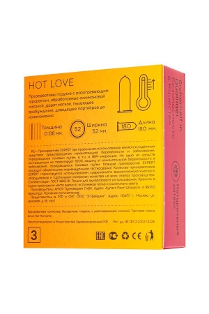 Презервативы с разогревающим эффектом Expert - Hot Love