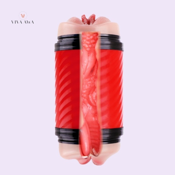 Двойной мастурбатор - вагина и ротик в тубе