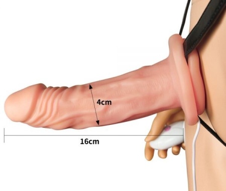 Страпон-фаллопротез Vibrating Unisex Hollow