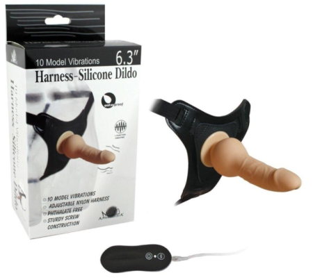 Страпон реалистик с вибрацией и пультом