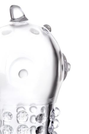 Прозрачная насадка на пенис с интенсивным рельефом Dond