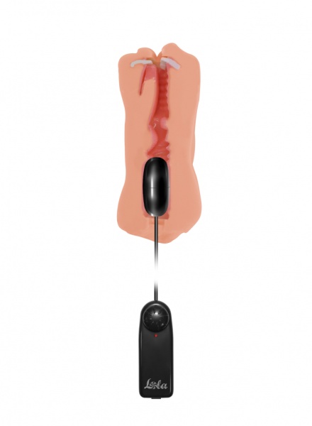 Двусторонний мастурбатор с вибрацией - вагина и ротик Babylicious