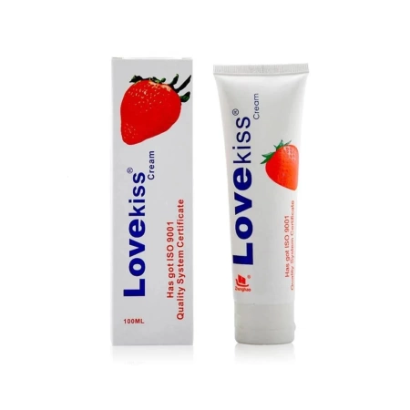 Смазка на водной основе с ароматом клубники Lovekiss 100мл.