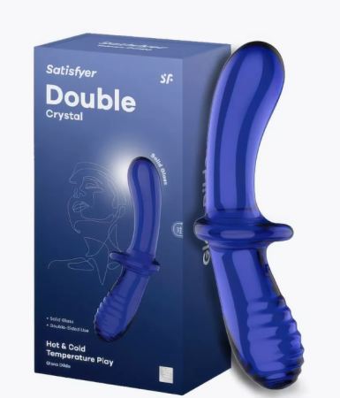 Стеклянный фаллоимитатор Satisfyer Double Crystal 