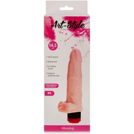 Реалистичный вибратор из киберкожи Art-Style № 9