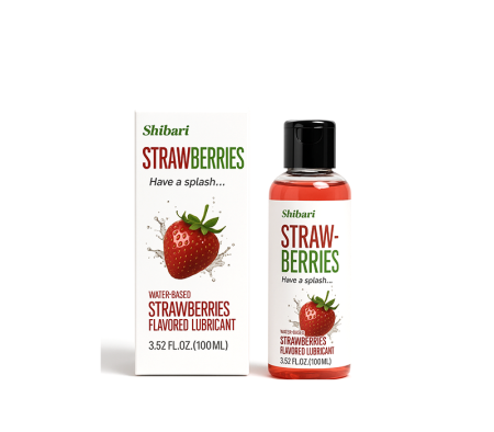 Съедобная смазка Shibari – клубника 100мл.