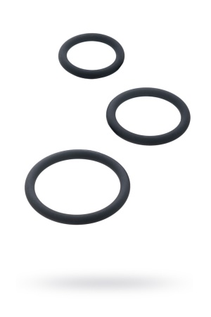 Набор эрекционных колец (3 шт.) Black&Red