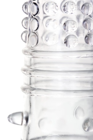 Прозрачная насадка на пенис с интенсивным рельефом Dond