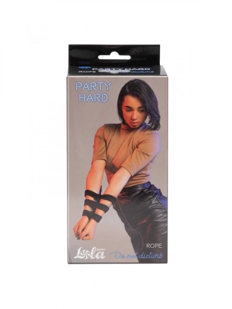 Веревка для шибари Party Hard Do Not Disturb (5 метров) черная