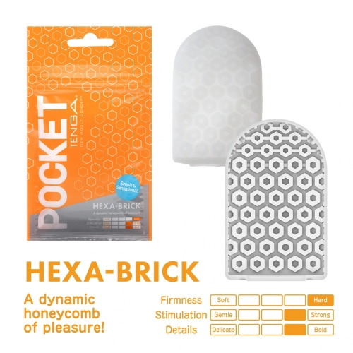 Tenga Pocket Hexa Brick - карманный мастурбатор для мужчин