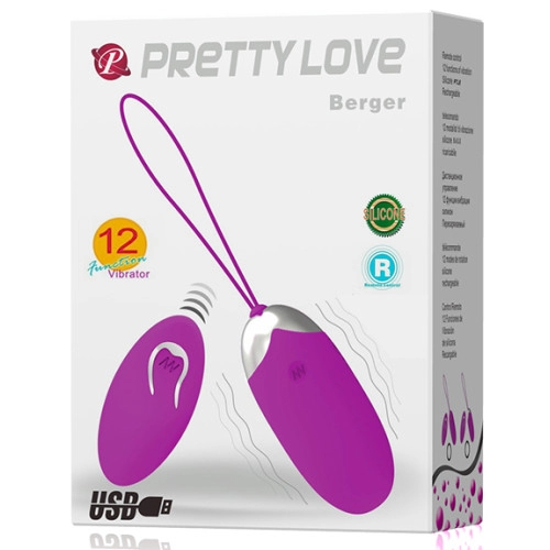 Виброяйцо с дистанционным управлением на пульте Berger от Pretty Love