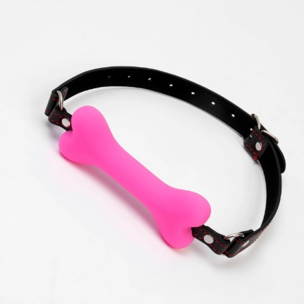 Кляп в виде косточки, розовый